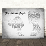 Stereophonics Fly Like An Eagle Grey Landscape Man & Lady Song Lyric Print