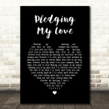 Marvin Gaye & Diana Ross Pledging My Love Black Heart Song Lyric Quote Print