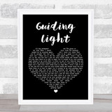 Mumford & Sons Guiding Light Black Heart Song Lyric Quote Print