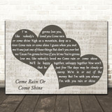 Ray Charles Come Rain Or Come Shine Black & White Two Hearts Song Lyric Print