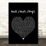 Panic At The Disco Girls Girls Boys Black Heart Song Lyric Quote Print