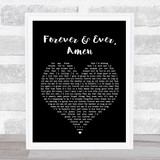 Randy Travis Forever And Ever, Amen Black Heart Song Lyric Quote Print