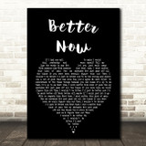 Rascal Flatts Better Now Black Heart Song Lyric Quote Print