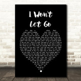 Rascal Flatts I Won't Let Go Black Heart Song Lyric Quote Print