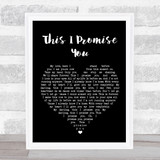 Ronan Keating This I Promise You Black Heart Song Lyric Quote Print