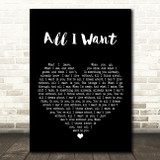 Staind All I Want Black Heart Song Lyric Quote Print