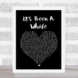 Staind It's Been A While Black Heart Song Lyric Quote Print