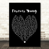Forever Young Bob Dylan Black Heart Quote Song Lyric Print