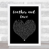Stevie Nicks Leather And Lace Black Heart Song Lyric Quote Print
