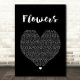 Sweet Female Attitude Flowers Black Heart Song Lyric Quote Print