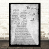 Leona Lewis Footprints In The Sand Grey Black Border Lesbians Song Lyric Print