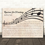 Jethro Tull Reasons for Waiting Landscape Wavy Music Notes Song Lyric Print