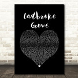 AJ Tracey Ladbroke Grove Black Heart Song Lyric Print