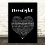 Ali Gatie Moonlight Black Heart Song Lyric Print