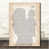 Oasis Lyla Mother & Baby Song Lyric Print