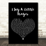 Aretha Franklin I Say A Little Prayer Black Heart Song Lyric Print