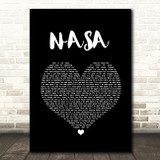 Ariana Grande NASA Black Heart Song Lyric Print