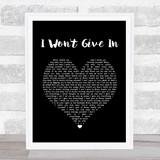 ASKING ALEXANDRIA I Won't Give In Black Heart Song Lyric Print