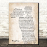 Barbra Streisand Songbird Mother & Child Song Lyric Print