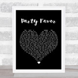 Billie Eilish Party Favor Black Heart Song Lyric Print