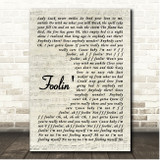 Def Leppard Foolin' Vintage Script Song Lyric Print