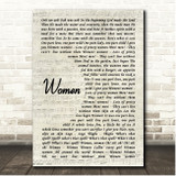 Def Leppard Women Vintage Script Song Lyric Print