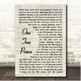 Don Broco One True Prince Vintage Script Song Lyric Print