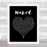 Bodeans Naked Black Heart Song Lyric Print