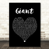 Calvin Harris & Rag'n'Bone Man Giant Black Heart Song Lyric Print