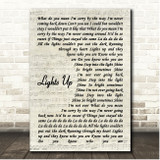 Harry Styles Lights Up Vintage Script Song Lyric Print