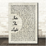 In This Moment Into The Light Vintage Script Song Lyric Print