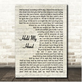 Lady Gaga Hold My Hand Vintage Script Song Lyric Print