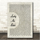 Mac Miller Lucky Ass Bitch Vintage Script Song Lyric Print