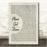 Mac Miller Planet God Damn Vintage Script Song Lyric Print