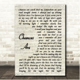 Martina McBride Chances Are Vintage Script Song Lyric Print