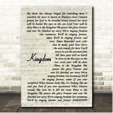 Maverick City Kingdom Vintage Script Song Lyric Print