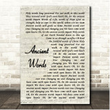 Michael W. Smith Ancient Words Vintage Script Song Lyric Print