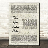 Original 2017 Broadway Revival Cast of the Hello, Dolly! Put on Your Sunday Clothes Vintage Script Song Lyric Print