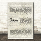 Phil Wickham Tethered Vintage Script Song Lyric Print