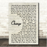 Blind Melon Change Vintage Script Song Lyric Print
