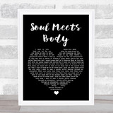 Death Cab For Cutie Soul Meets Body Black Heart Song Lyric Print