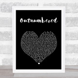 Dermot Kennedy Outnumbered Black Heart Song Lyric Print