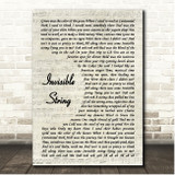 Taylor Swift Invisible String Vintage Script Song Lyric Print