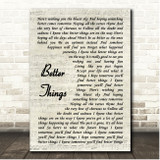 The Kinks Better Things Vintage Script Song Lyric Print
