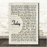 The New Christy Minstrels Today Vintage Script Song Lyric Print