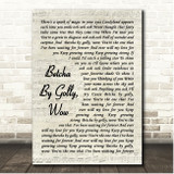 The Stylistics Betcha By Golly, Wow Vintage Script Song Lyric Print