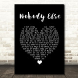 Dylan John Thomas Nobody Else Black Heart Song Lyric Print