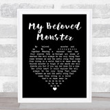 Eels My Beloved Monster Black Heart Song Lyric Print