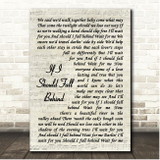 Bruce Springsteen If I Should Fall Behind Vintage Script Song Lyric Print