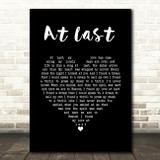 Ella Fitzgerald At Last Black Heart Song Lyric Print